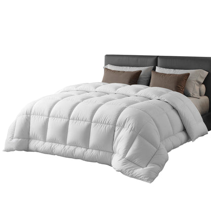 Giselle Bedding Wool Quilt 800GSM Extra Thick King Winter Doona Baffle Box Construction 100% Wool Filling - Image 4