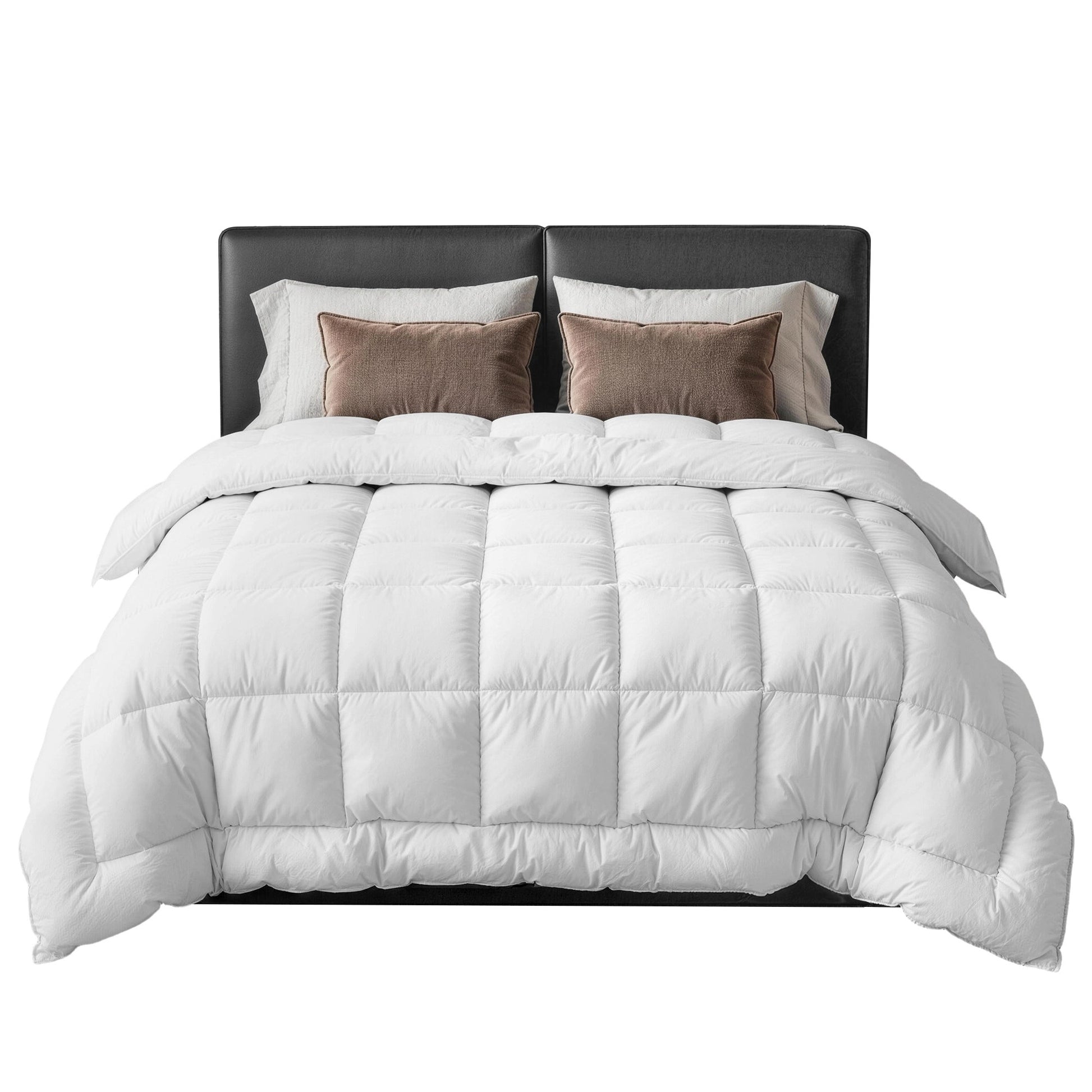 Giselle Bedding Wool Quilt 800GSM Extra Thick Super King Winter Doona Baffle Box Construction 100% Wool Filling - Image 2