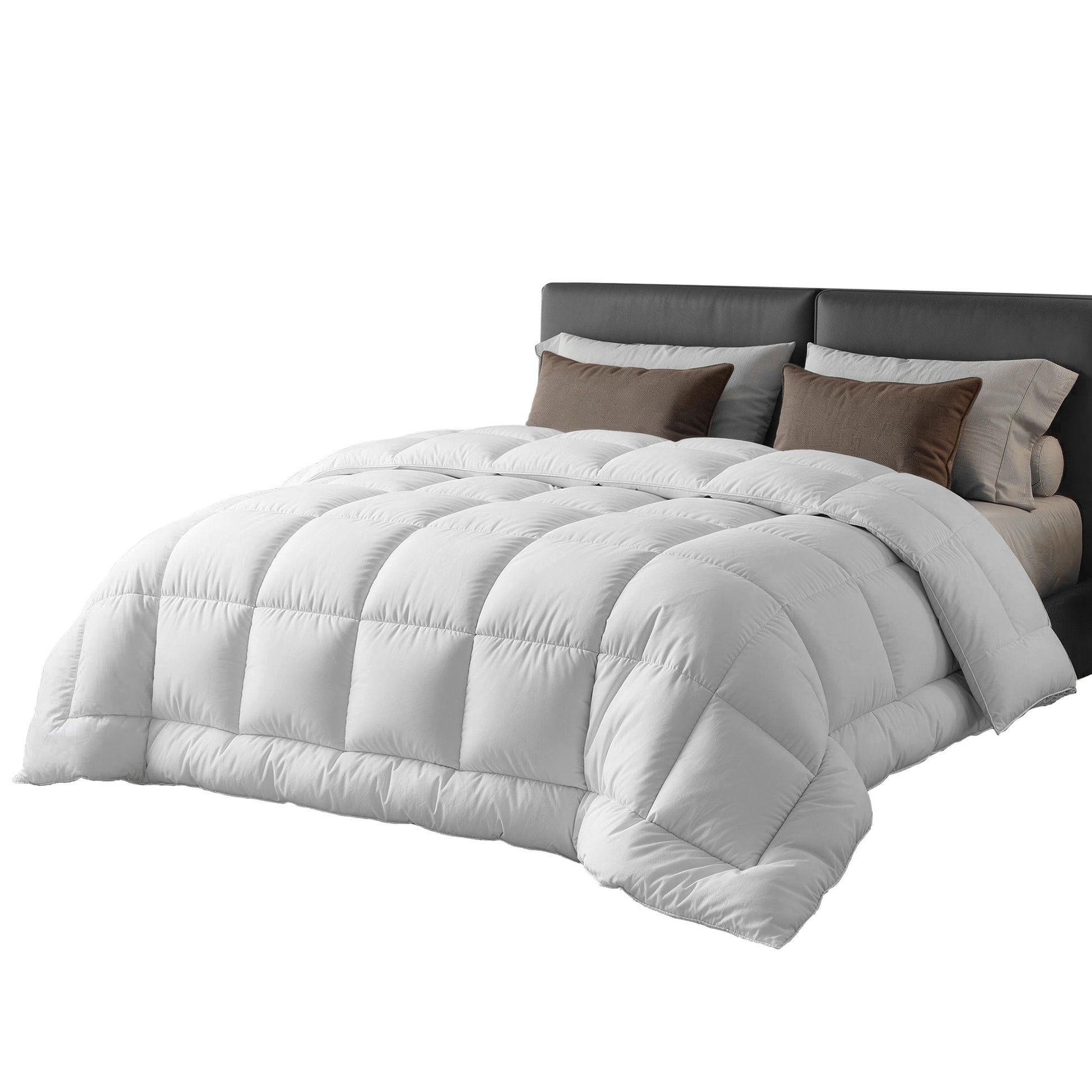 Giselle Bedding Wool Quilt 800GSM Extra Thick Super King Winter Doona Baffle Box Construction 100% Wool Filling - Image 4