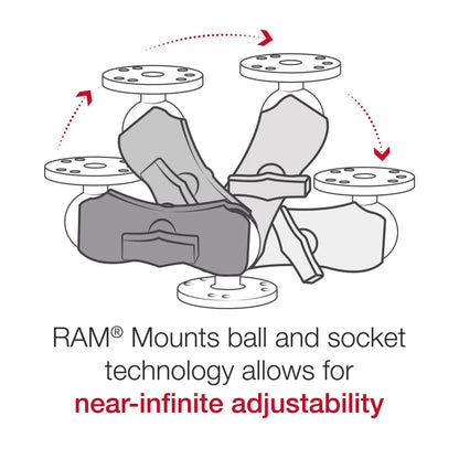 RamMount RAM DBL SOCKET ARM C BALL B LENGTH - Tablet Accessories - Image 5