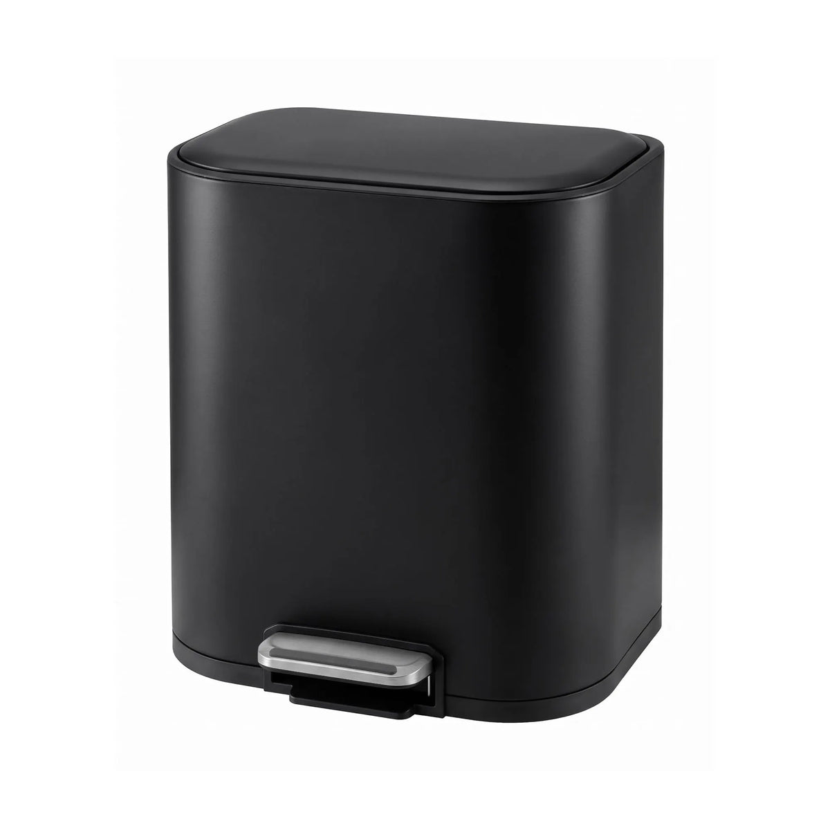 Cefito 20L Trash Bin Steel Pedal Bins Soft Close Kitchen Rubbish Waste Can Black