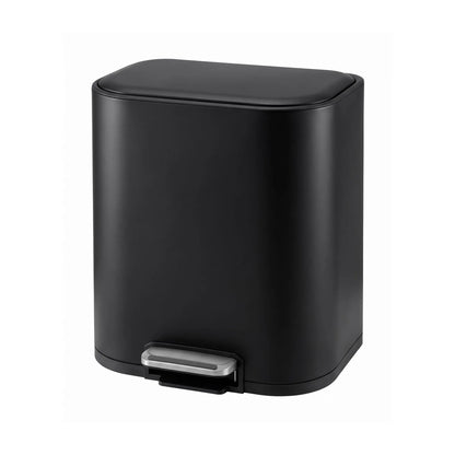 Cefito 20L Trash Bin Steel Pedal Bins Soft Close Kitchen Rubbish Waste Can Black