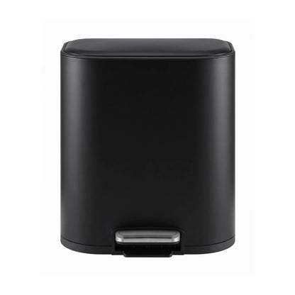 Cefito 20L Trash Bin Steel Pedal Bins Soft Close Kitchen Rubbish Waste Can Black - Image 3
