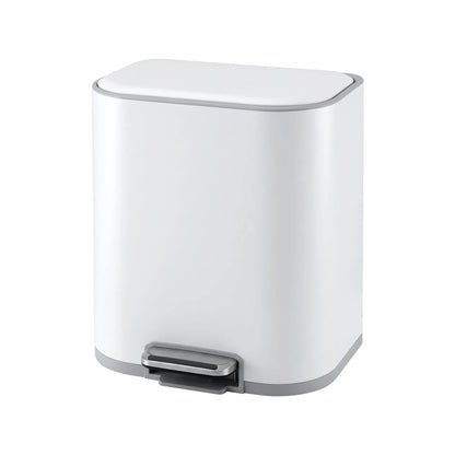 Cefito 20L Trash Bin Steel Pedal Bins Soft Close Kitchen Rubbish Waste Can White