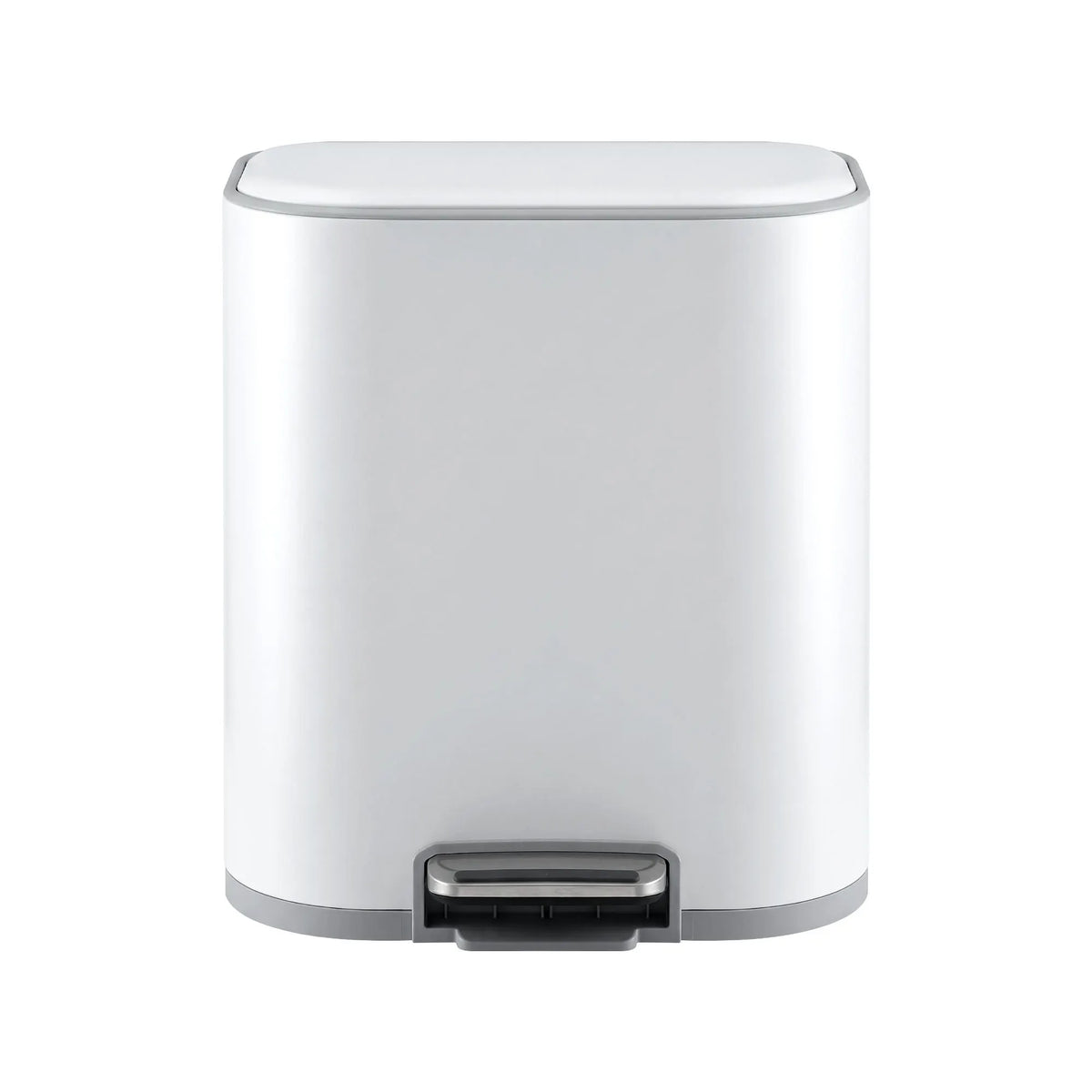 Cefito 20L Trash Bin Steel Pedal Bins Soft Close Kitchen Rubbish Waste Can White - Image 3