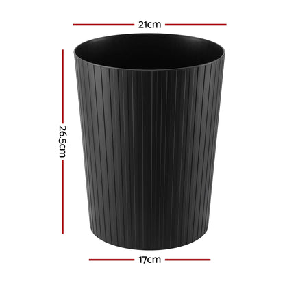Cefito 8L Open Top Rubbish Bins Waste Bin Trash Can Storage Dustbin Black - Image 3