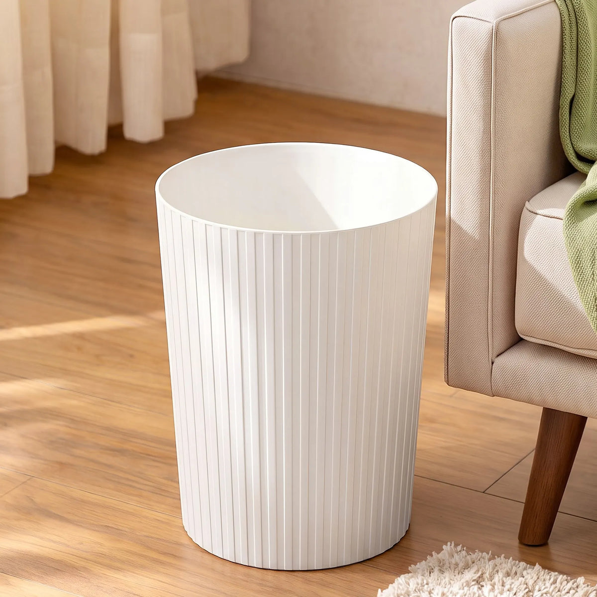 Cefito 8L Open Top Rubbish Bins Waste Bin Trash Can Storage Dustbin White
