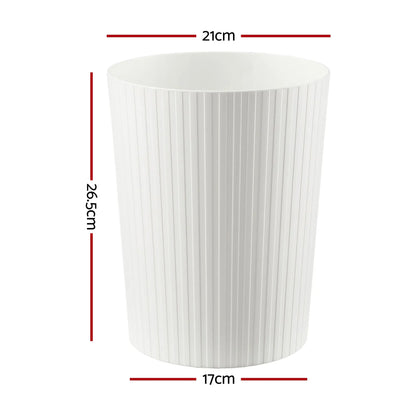 Cefito 8L Open Top Rubbish Bins Waste Bin Trash Can Storage Dustbin White - Image 3