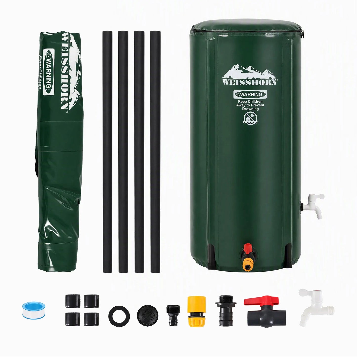 Weisshorn 100L/22Gal Collapsible Rain Barrel PVC Water Tank Collection Storage for Garden Irrigation - Image 2