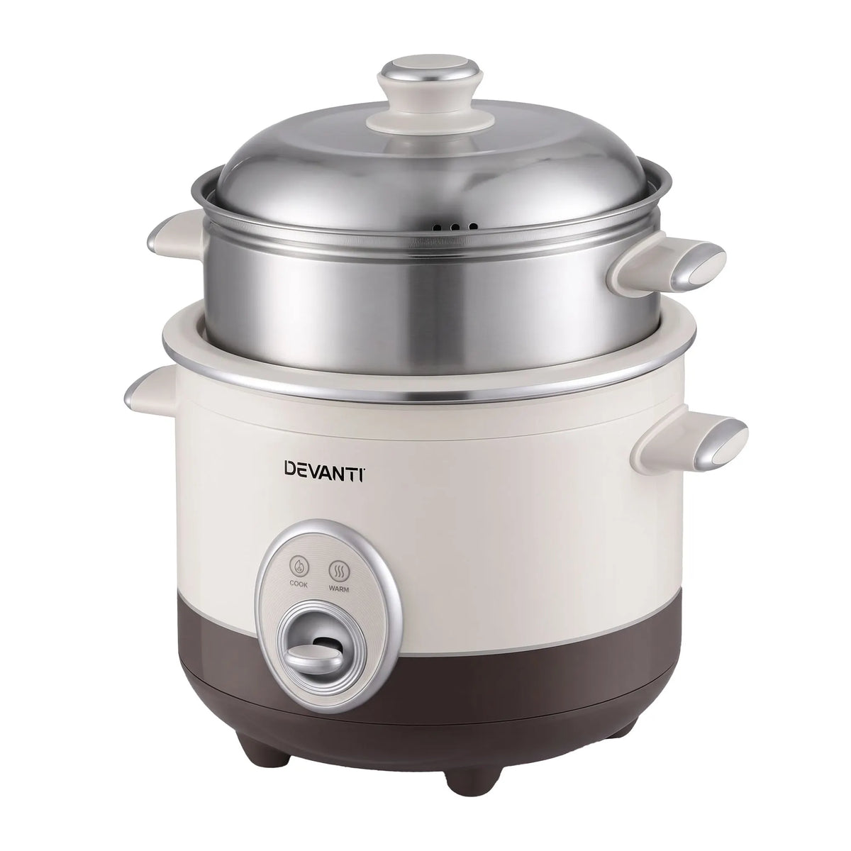 Devanti 3L Rice Cooker Small 6 Cup Multi Cooker with Steamer - Image 4
