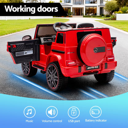 Kids Electric Ride On Car G63 Toy Cars Remote Control Red - Image 4