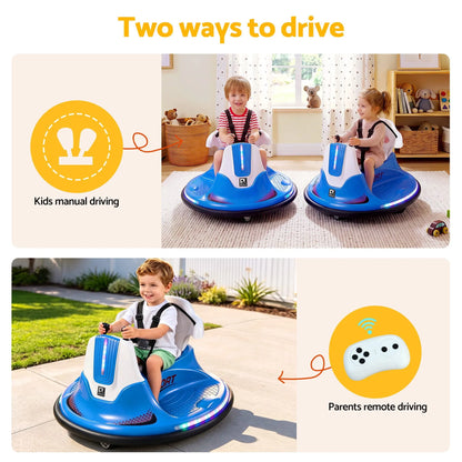 Rigo Ride on Cars Kids Bumper 12V Ride on Toy Toddler Remote Control Blue - Image 7