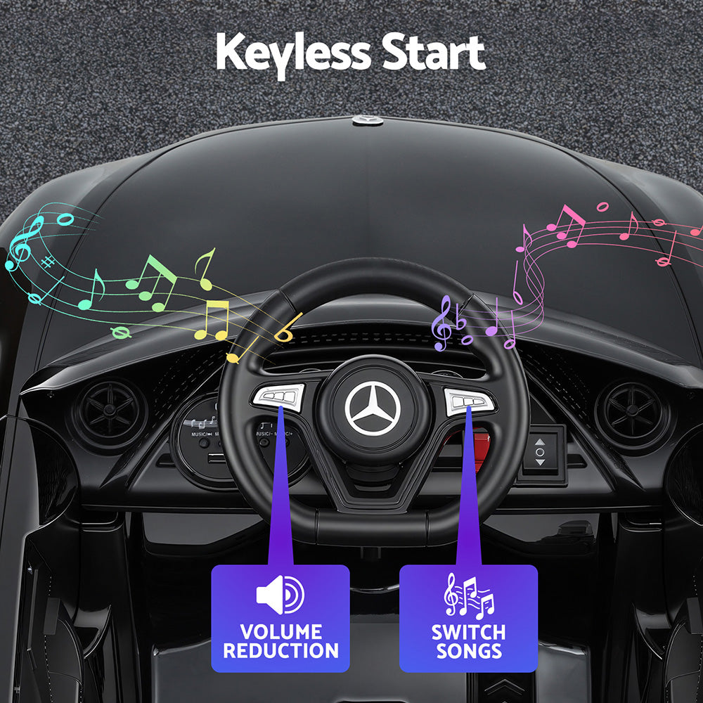 Kids Electric Ride On Car Licensed Outdoor Toys Cars Music Remote Black - Image 5