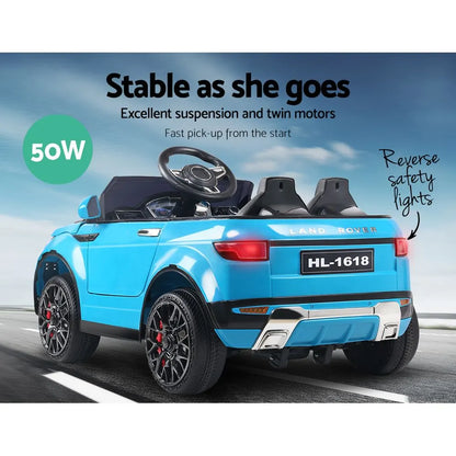 Rigo Kids Electric Ride On Car SUV Range Rover-inspired Toy Cars Remote 12V Blue - Image 3
