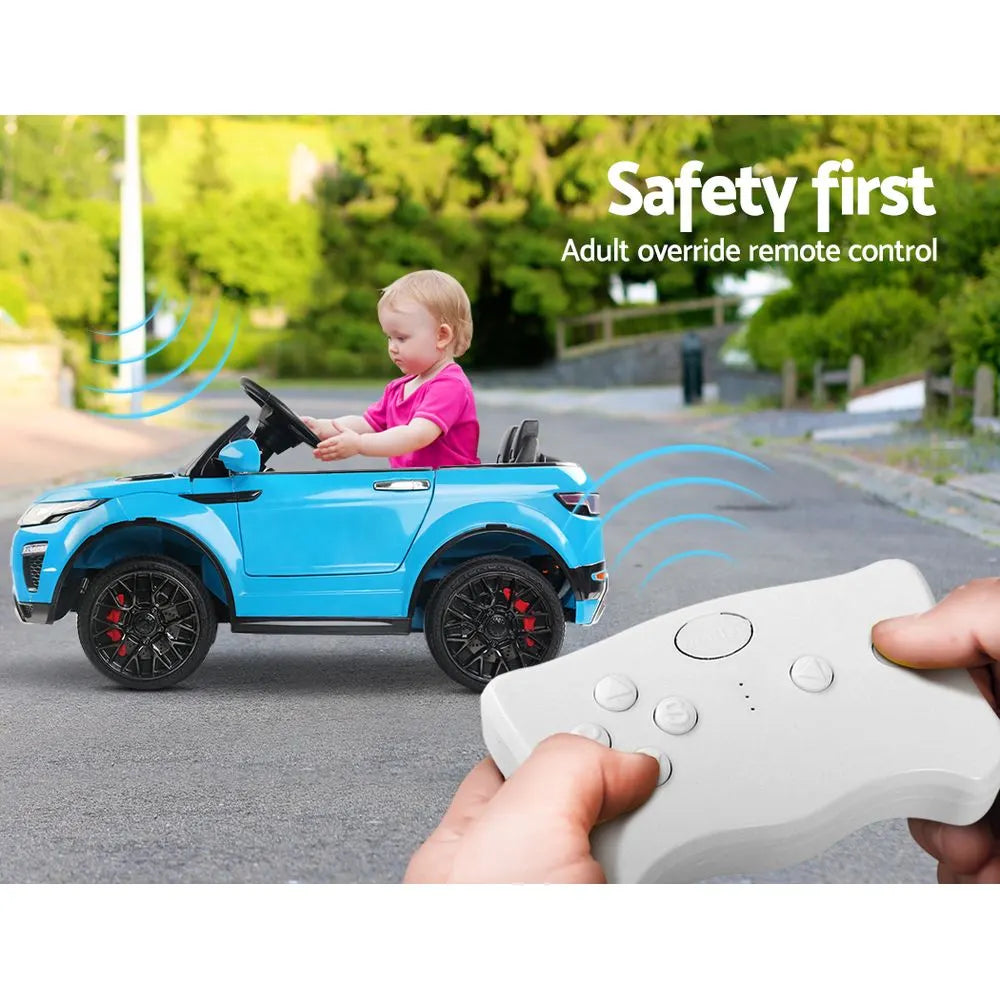 Rigo Kids Electric Ride On Car SUV Range Rover-inspired Toy Cars Remote 12V Blue - Image 6