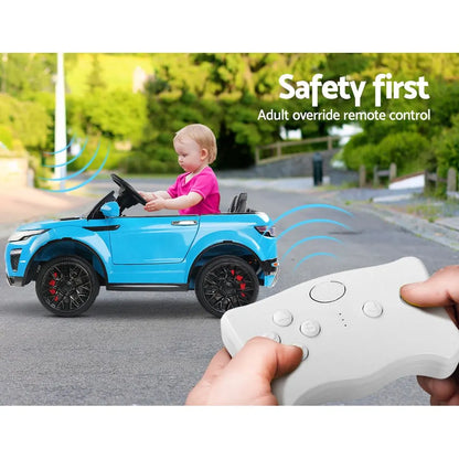 Rigo Kids Electric Ride On Car SUV Range Rover-inspired Toy Cars Remote 12V Blue - Image 6