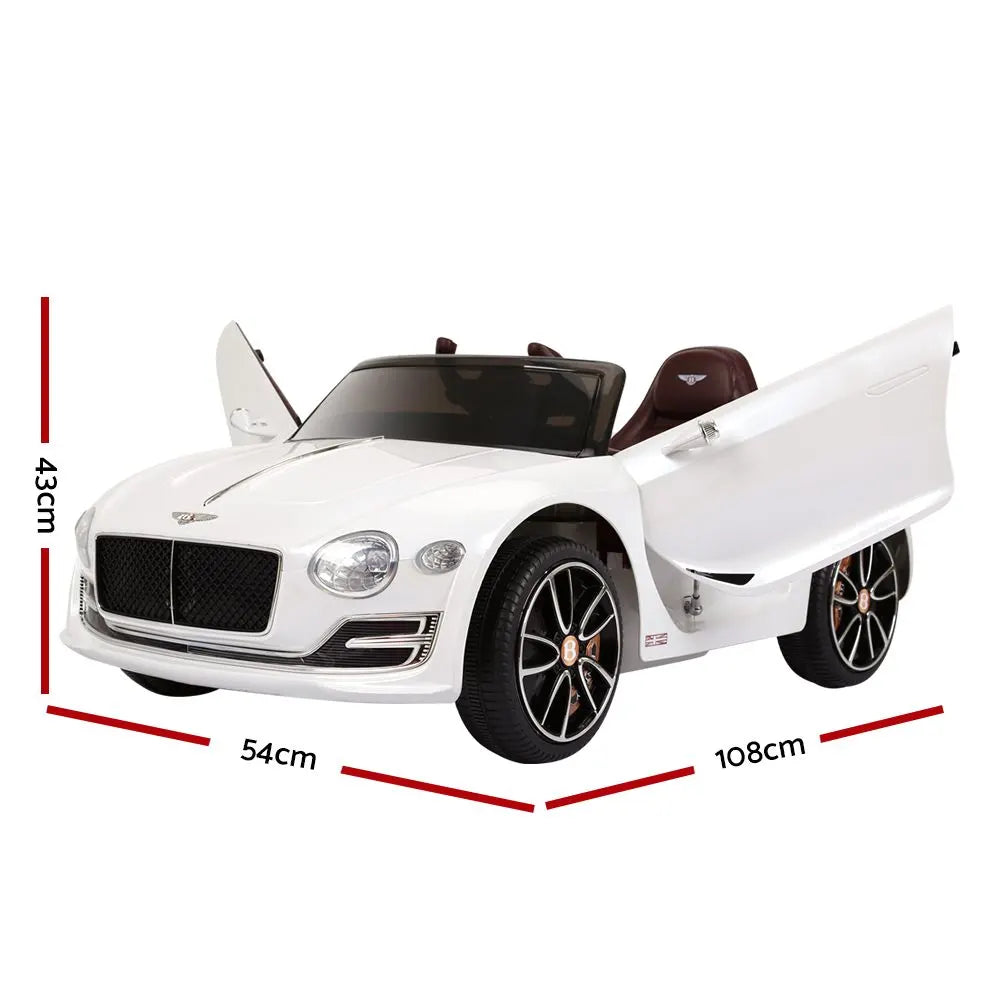 Kids Electric Ride On Car Bentley Licensed EXP12 Toy Cars Remote 12V White - Image 2