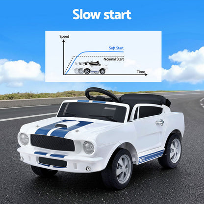 Kids Electric Ride On Car Licensed GT350 Outdoor Toys Cars Music Remote White - Image 7