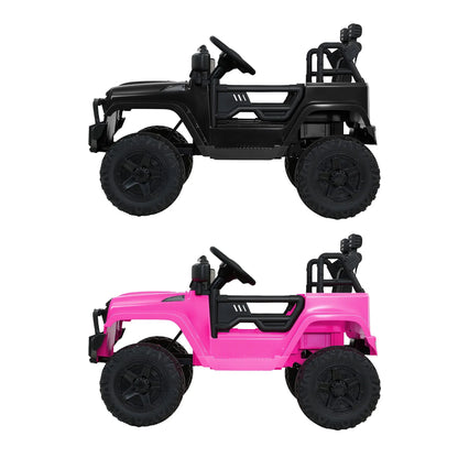 2x Rigo Electric Kids Ride On Car Black Pink Off-Road Ride-On Toy with Remote Control Horn Music - Image 3