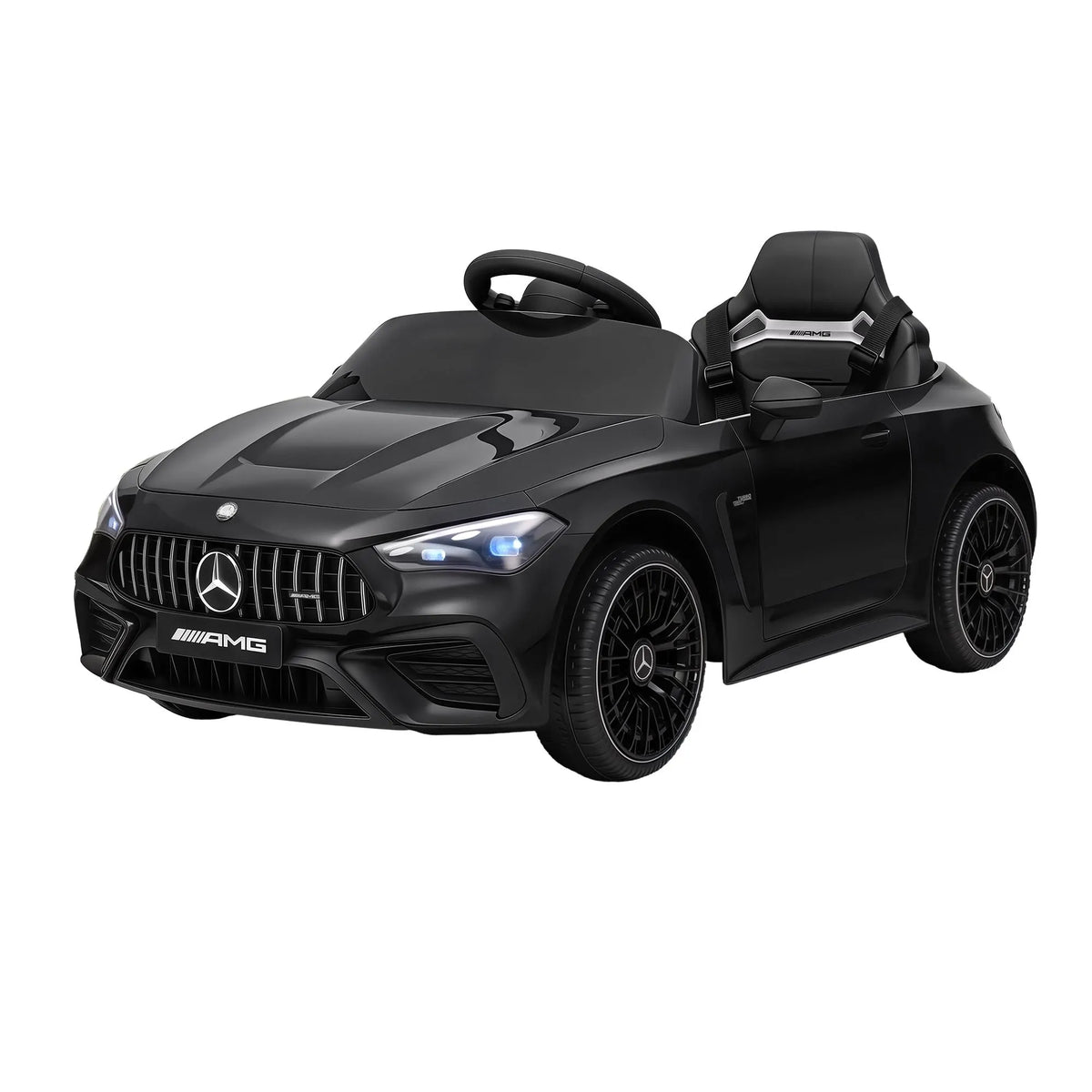 Ride On Car Licensed Mercedes Benz AMGC63 Kids Electric Car 12V Music Black - Image 2