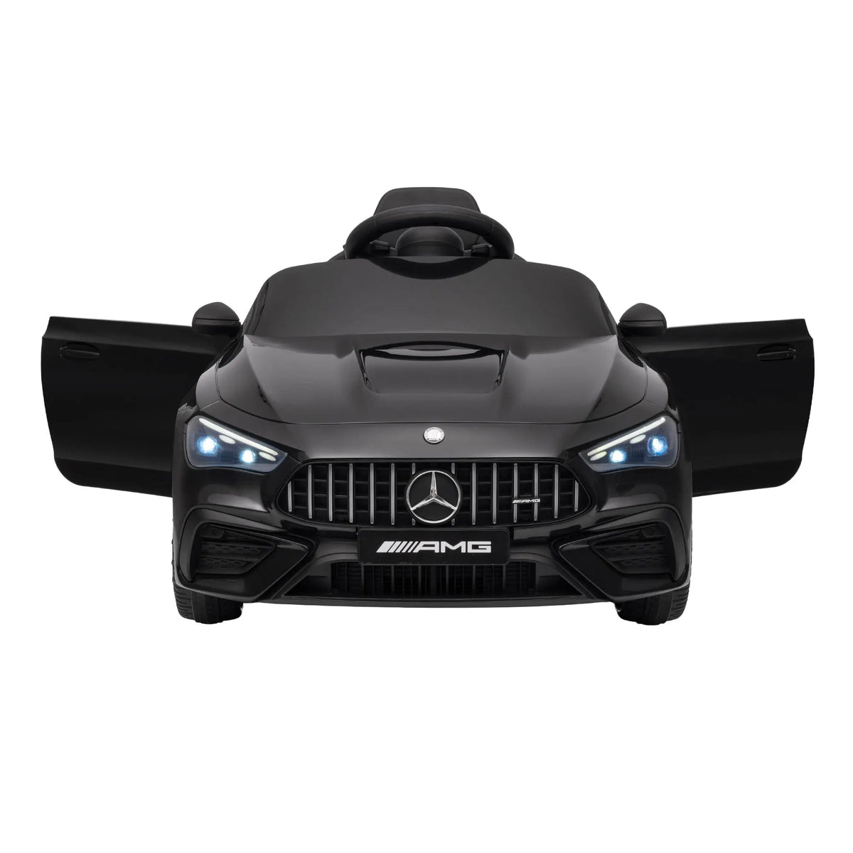 Ride On Car Licensed Mercedes Benz AMGC63 Kids Electric Car 12V Music Black - Image 4