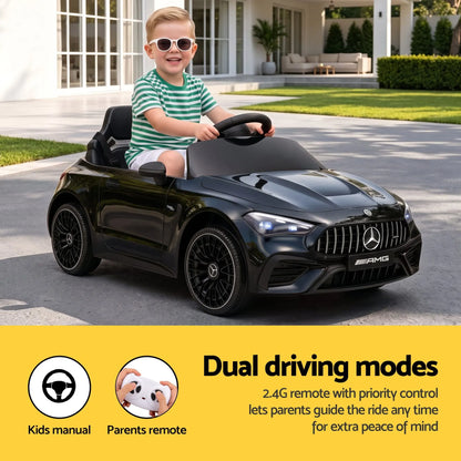 Ride On Car Licensed Mercedes Benz AMGC63 Kids Electric Car 12V Music Black - Image 5