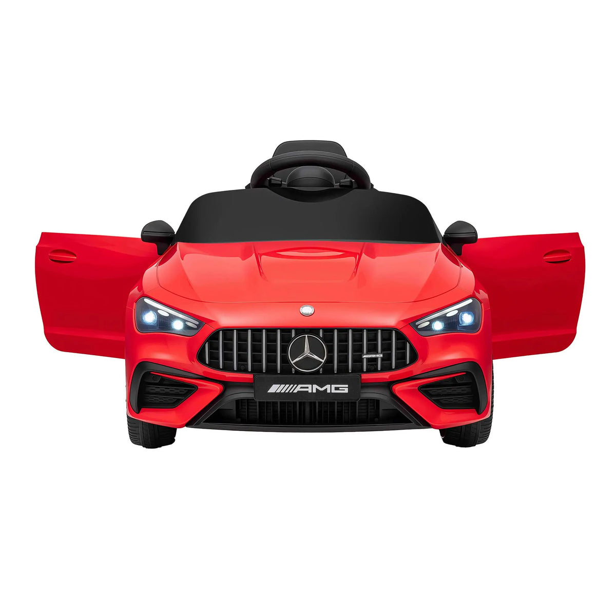 Ride On Car Licensed Mercedes Benz AMGC63 Kids Electric Car 12V Music Red - Image 4