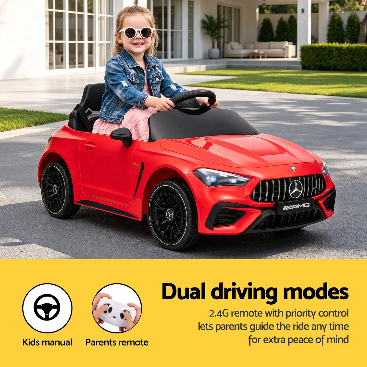 Ride On Car Licensed Mercedes Benz AMGC63 Kids Electric Car 12V Music Red - Image 5