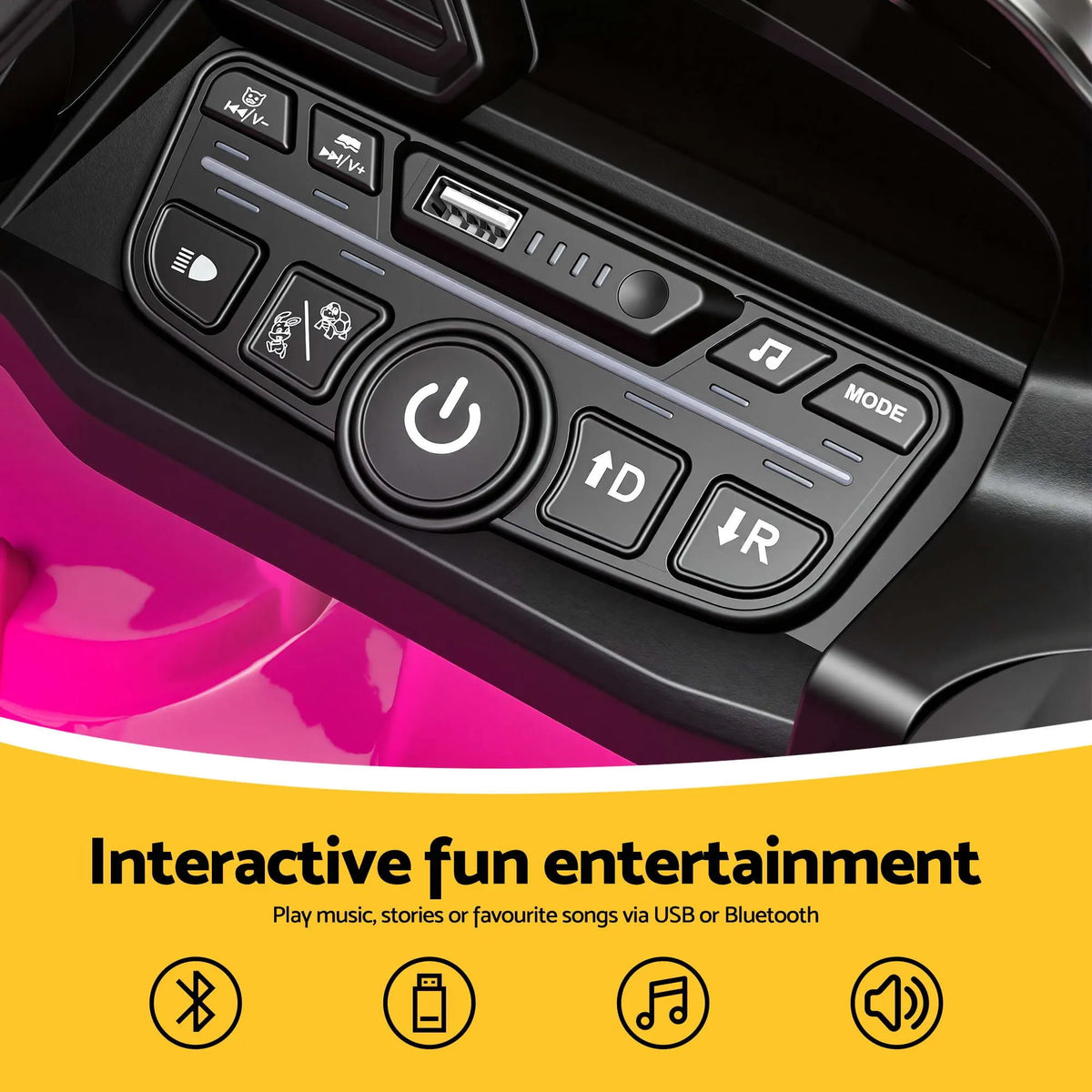 Ride On Car Licensed Audi RS3 Car for Kids 12V Remote Control Pink - Image 5