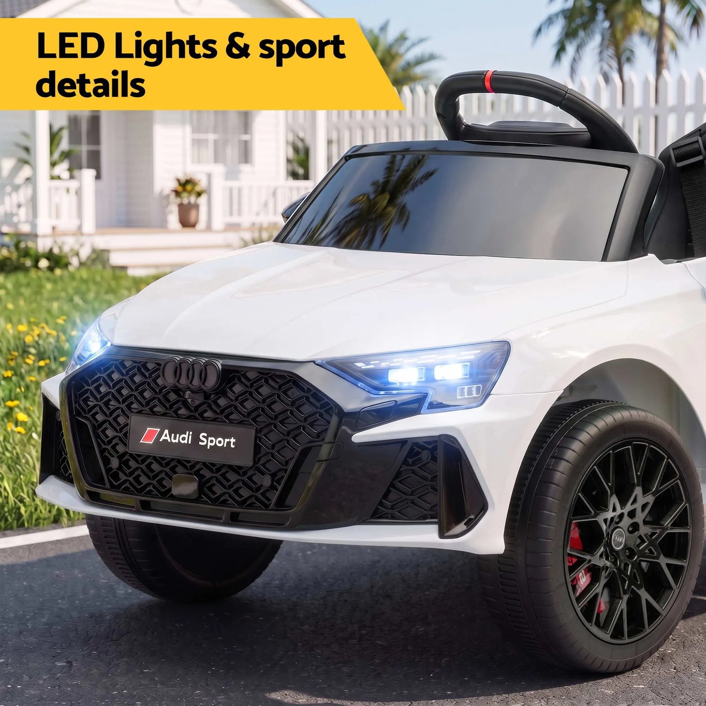 Ride On Car Licensed Audi RS3 Car for Kids 12V Remote Control White - Image 9