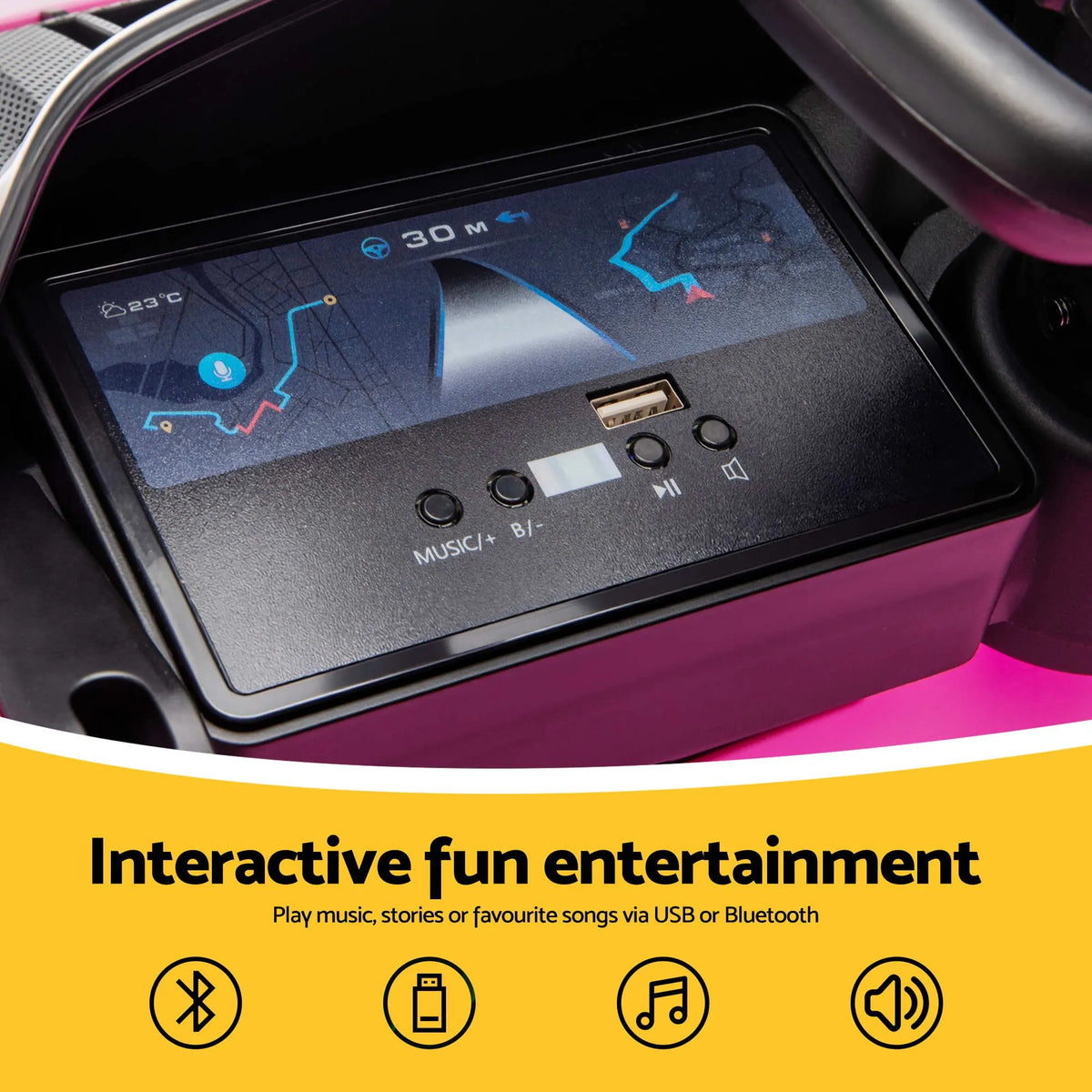 Ride On Car Maserati Licensed MCXtrema Car for Kids 12V Remote Control Pink - Image 5