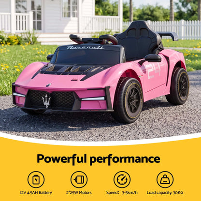 Ride On Car Maserati Licensed MCXtrema Car for Kids 12V Remote Control Pink - Image 7