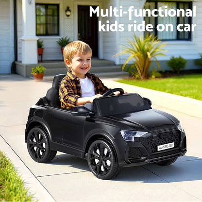 Kids Ride On Car Licensed RSQ8 Electric Toy Black Remote 12V Cars Black - Image 4