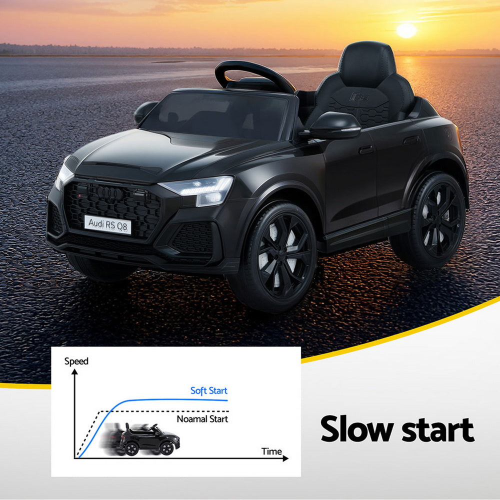 Kids Ride On Car Licensed RSQ8 Electric Toy Black Remote 12V Cars Black - Image 6