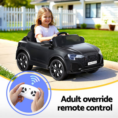 Kids Ride On Car Licensed RSQ8 Electric Toy Black Remote 12V Cars Black - Image 8