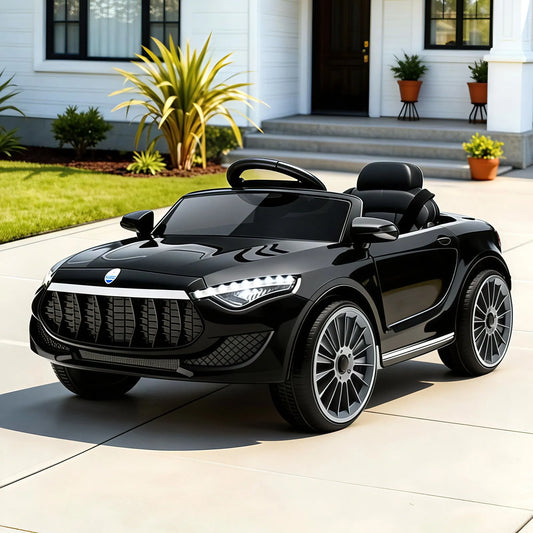 Rigo Kids Electric Ride On Car Toys Cars Horn Music Remote Control 12V Black