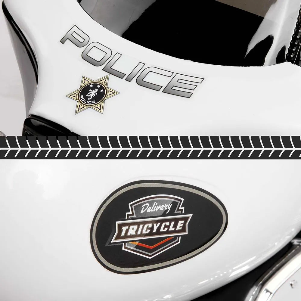 Rigo Kids Electric Ride On Patrol Police Car Harley-Inspired 6V Black - Image 8
