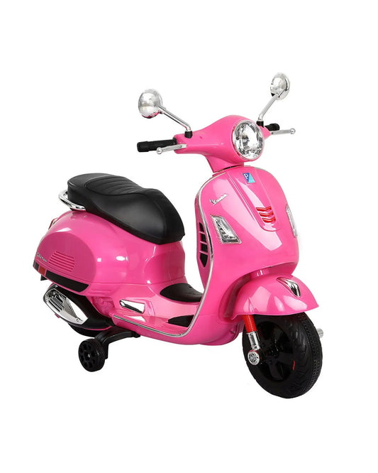 Kids Electric Ride On Car Motorcycle Motorbike Vespa Licensed GTS Pink - Image 6