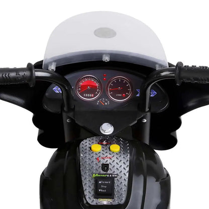 Rigo Kids Electric Ride On Police Motorcycle Motorbike 6V Battery Black - Image 7