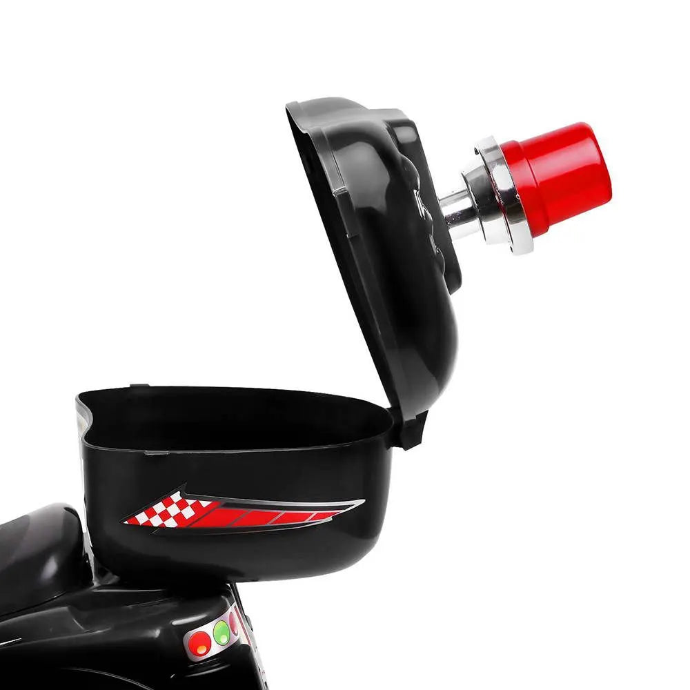Rigo Kids Electric Ride On Police Motorcycle Motorbike 6V Battery Black - Image 9