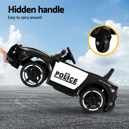 Rigo Kids Ride On Car Electric Patrol Police Cars Battery Powered Toys 12V Black - Image 8