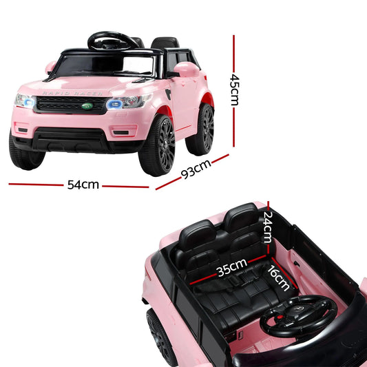 Rigo Kids Electric Ride On Car Black Pink Ride-On Toy with Remote Control - Image 2