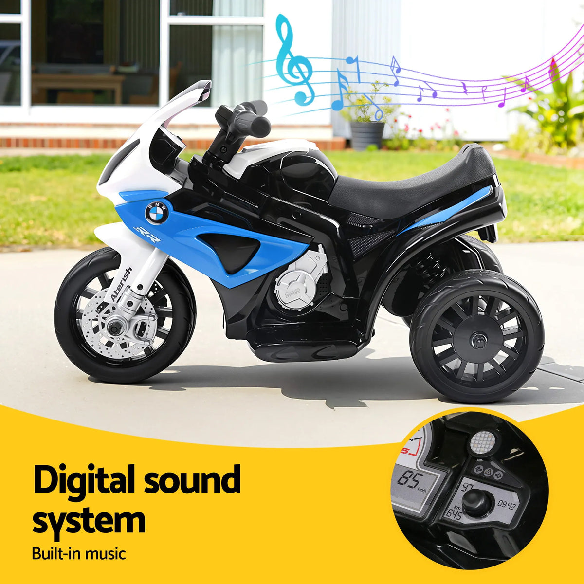 Kids Electric Ride On Car Police Motorcycle Motorbike BMW Licensed S1000RR Blue - Image 5
