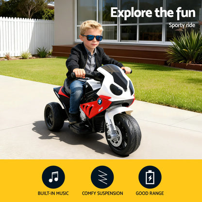 Kids Electric Ride On Car Police Motorcycle Motorbike BMW Licensed S1000RR Red - Image 4