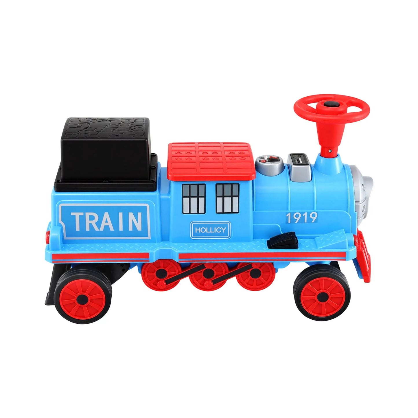 Rigo Kids Ride on Car Train 12V Electric Toy 2 Seaters Storage 87cm Blue - Image 3