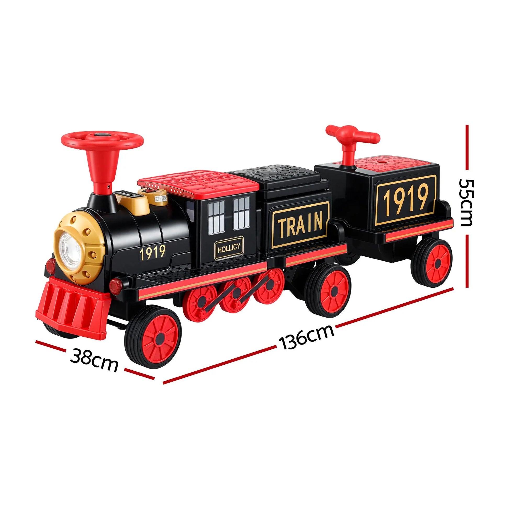Rigo Kids Ride on Car Train 12V Electric Toy 2 Seater 136cm - Image 2