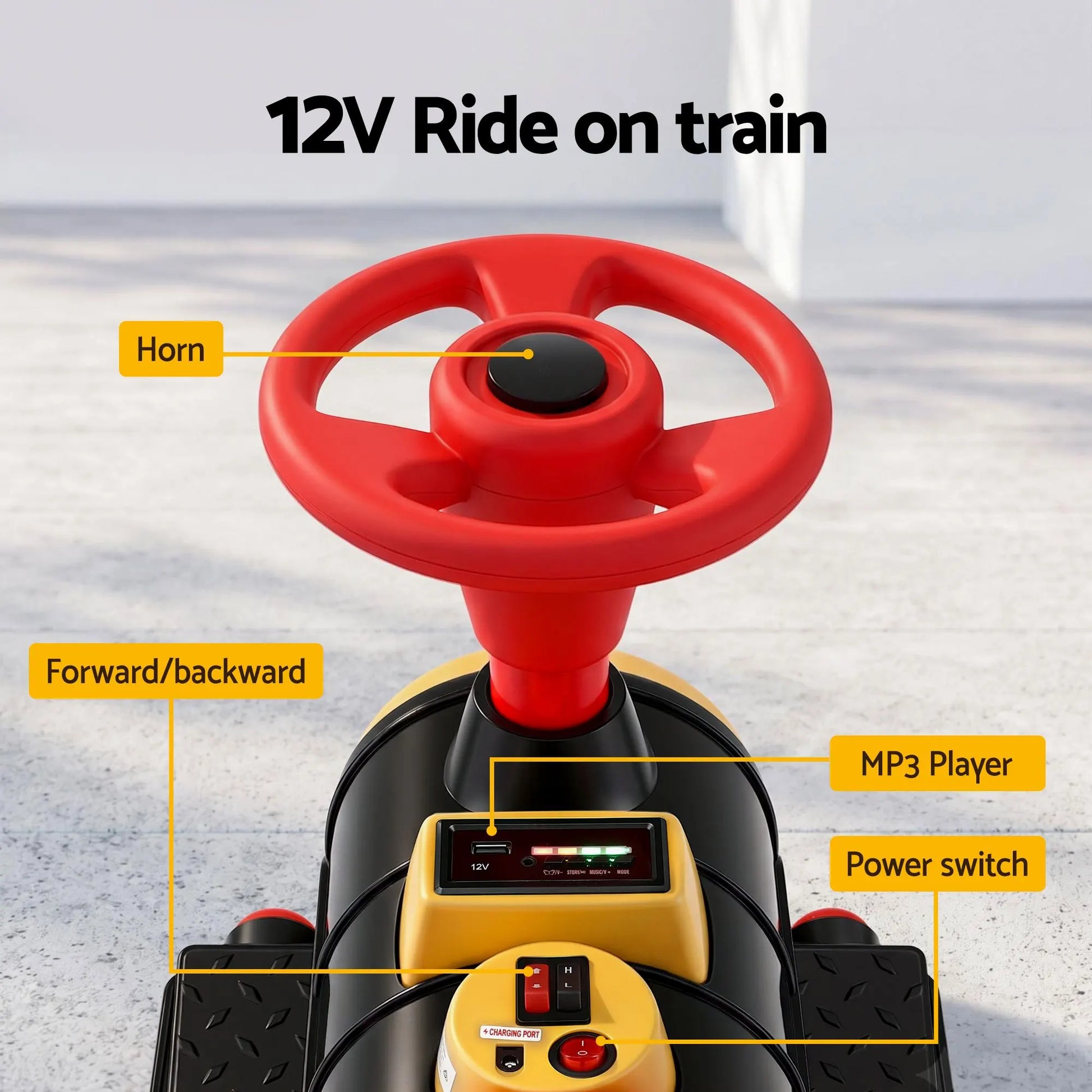 Rigo Kids Ride on Car Train 12V Electric Toy 2 Seater 136cm - Image 7