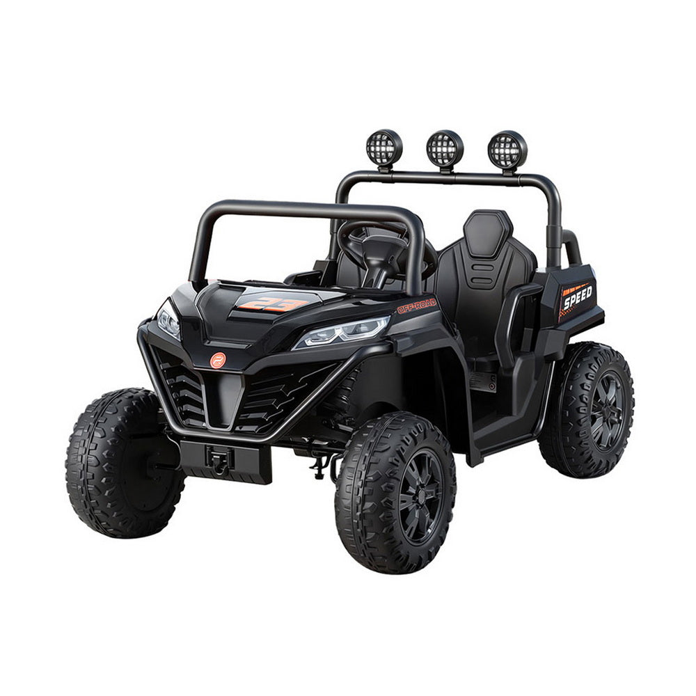 Rigo Kids Ride On Car Electric Toys Cars Headlight Music Remote Control Black - Image 3