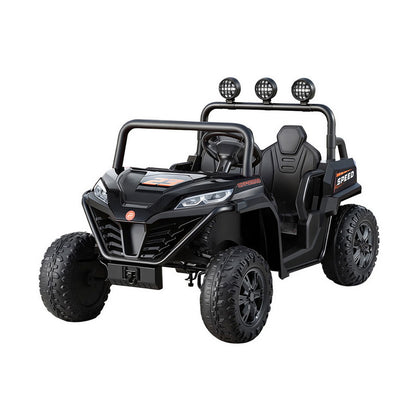 Rigo Kids Ride On Car Electric Toys Cars Headlight Music Remote Control Black - Image 3