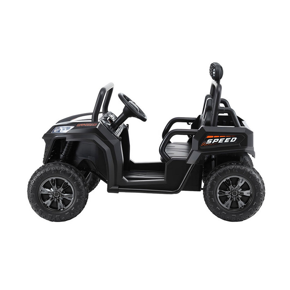 Rigo Kids Ride On Car Electric Toys Cars Headlight Music Remote Control Black - Image 5